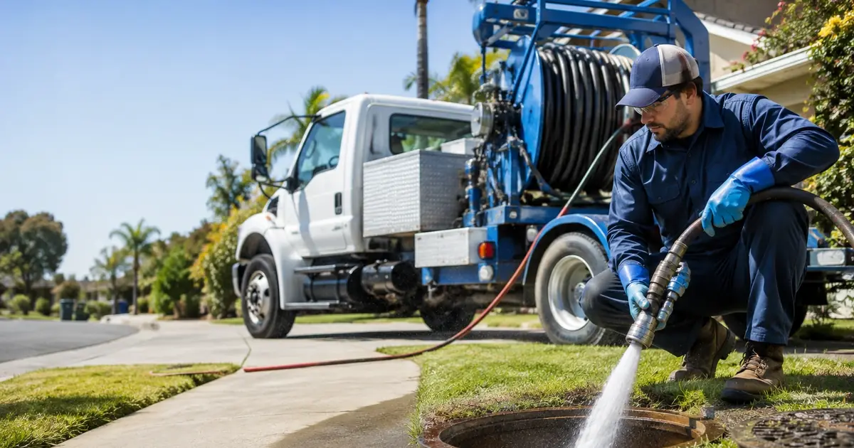 Hydro jet sewer cleaning Stockton