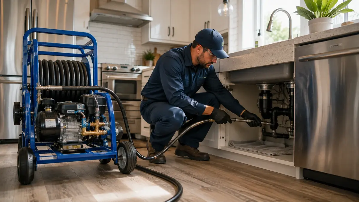 Kitchen Drain Hydro Jetting in Stockton
