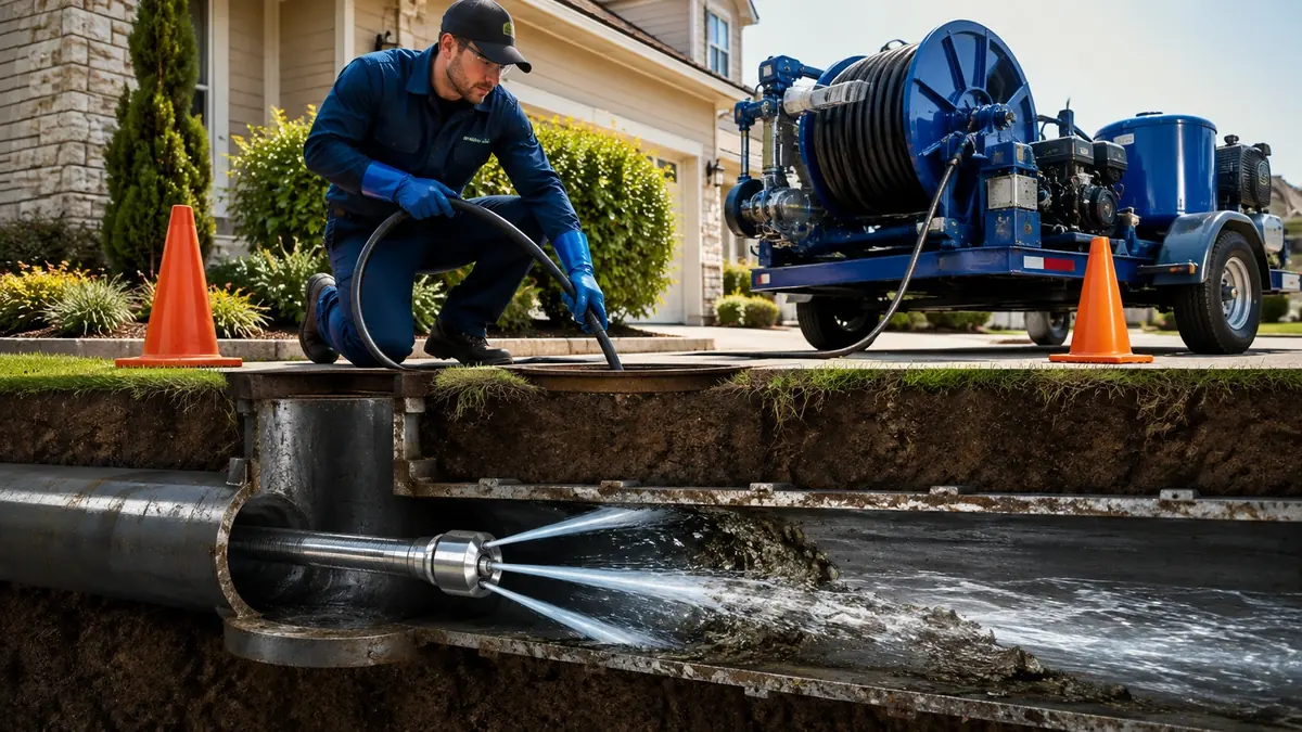 Main Sewer Line Hydro Jet Cleaning in Stockton